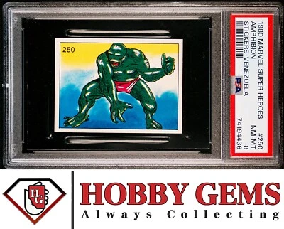 AMPHIBION PSA 8 1980 Marvel Super Heroes Stickers-Venezuela #250 - Image 1 of 2