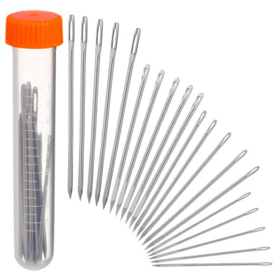 20 PCS Garnnadel Perlennadeln Mit Großem Öhr Handperlennadeln Nähnadel - Bild 1 von 4