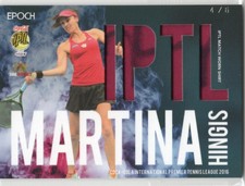 2016 MARTINA HINGIS /6 Auto Epoch IPTL Match Worn Shirts Tennis Card