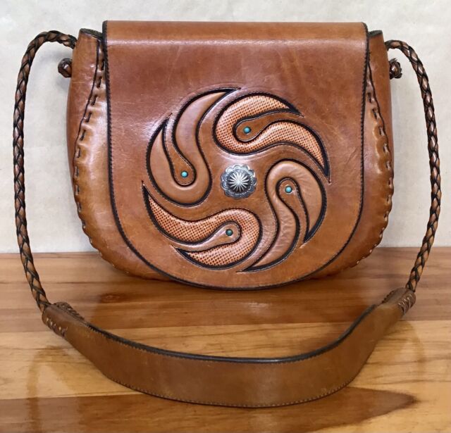 BOHEMIAN LEATHER BAG Vintage Hippie Purse Unique Women's -  Israel