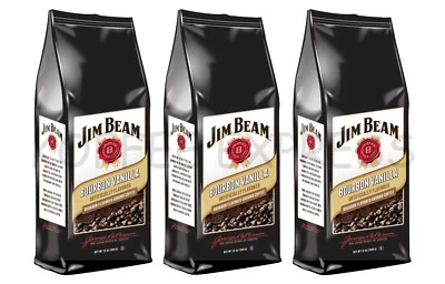 Jim Beam Bourbon Vainilla Bourbon Sabor Café Molido, 3 bolsas/12 oz cada una Foto 1 de 4