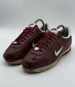 Nike Cortez Basic Jewel Trainers Dark Team Red/White Sneakers Shoe Size UK 8 - Picture 1 of 12