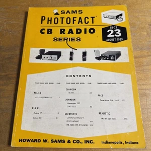 SAMS Photofact CB Radio Series Manual CB 23 August 1969 - Picture 1 of 1