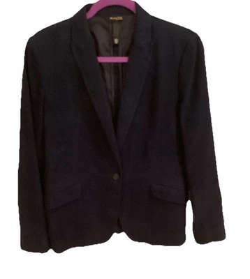 Blazer/Chaqueta Massimo Dutti Terciopelo Negro 1 Botón Bolsillos Cosido Cierre Talla 10 Nuevo sin Etiquetas Foto 1 de 4