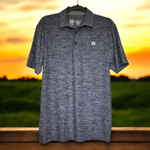 Camisa polo de golf Three Six Dri-Fit para hombre pequeña atlética informal de trabajo azul DK - Imagen 1 de 10