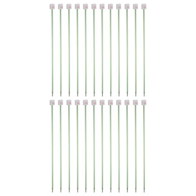 24pcs Crochet Hook 4mm Aluminum Knitting Needles Knitting Accessories, Green - Image 1 of 4