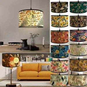 Vintage Drum Lampshade Bamboo Lamp Shades Table Floor Pendant Light Home Decor - Picture 1 of 52