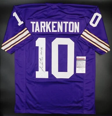 Fran Tarkenton Signed Autographed Minnesota Vikings Football Jersey HOF JSA COA - Image 1 of 3