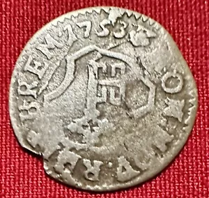 1753 German States Bremen 1 Groten - Francis I - Silver - KM#212 - Picture 1 of 2