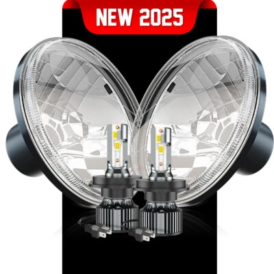 Par de faros LED redondos de 7" de haz alto bajo para Ford Mustang 1965~1973 más brillantes Foto 1 de 4