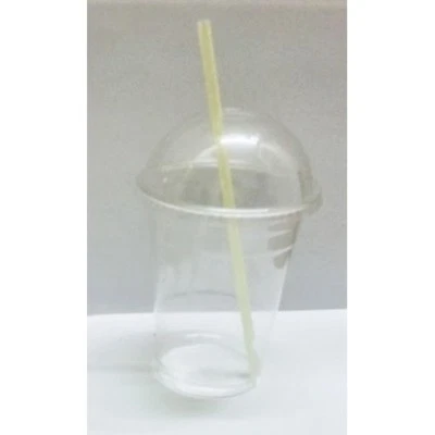HTSWEETS 10OZ MILKSHAKE cups x 1000 (295ml) ,+ 1000x 9mm STRAWS,PLASTIC CUPS,+1000 LIDS,
