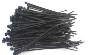 Bridas de plástico nailon blanco o negro 100 x 2,5 mm varias cantidades envío y devolución gratuitos - Imagen 1 de 5