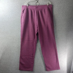 Pantalones deportivos Time And Tru para mujer XL malva púrpura cintura elástica bolsillos rectos - Imagen 1 de 14