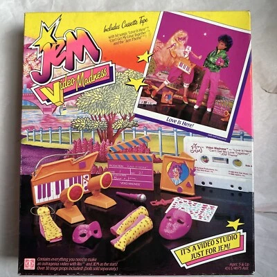 VINTAGE 1986 JEM & THE HOLOGRAMS VIDEO MADNESS LOVE IS HERE 12” DOLL PLAY SET - Image 1 of 4