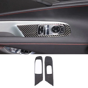 Carbon Fiber Door Window Switch Panel Trim Accessories For Corvette C8 2020-2023 - Bild 1 von 12