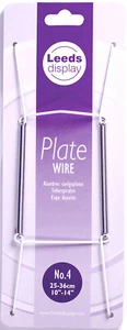 Leeds Display No.4 White Wire Plate Hanger 25-36cm 10-14" NEW! - Picture 1 of 3