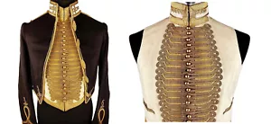 Men's Regimental Dress Mess Jacket and Vest Set - Military Hussar Inspired - Picture 1 of 5