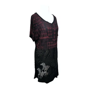 New DESIGUAL Short Tunic Dress Size 14 Soft Stretch Jersey Butterfly BNWOT - Picture 1 of 22