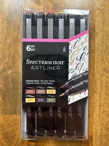 Spectrum Noir Art Liner HARVEST HUES 6pc Set Brush Nip - Picture 1 of 2