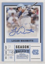 2017 Panini Elite Extra Edition College Tickets Logan Warmoth #CT-LW Auto