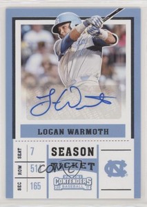 2017 Panini Elite Extra Edition College Tickets Logan Warmoth #CT-LW Auto