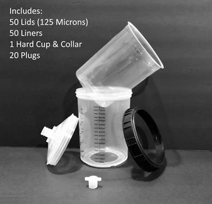 28 oz Large Disposable Paint Cups 125 Micron (Compare to 3M PPS 16324 ) Box 50 - Picture 1 of 5