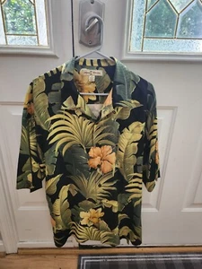 Tommy Bahama 100 Percent Silk Men's Button-Up Shirt - Tropical Sz Xl - Picture 1 of 3