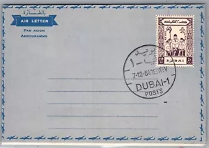 VAE DUBAI 1964 GANZSACHE AEROGRAMM COVER COMM BOYS SCOUTS CANC DUBAI - Bild 1 von 2