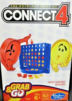 Connect 4 Game NEW! Grab & Go Hasbro Games Age 6 Original Game Kids   - Image 1 of 4
