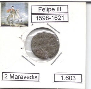 Felipe III 2 Maravedís 1603 Ceca Segovia NL319 - Picture 1 of 2