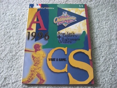 1996 MLB Baseball ALCS Official Program New York Yankees vs. Baltimore Orioles  - Image 1 of 2
