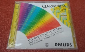 RARE PHILIPS CD-RW 74 DA Blank CD-RW Digital Audio 74 min Made in Japan New Neu - Afbeelding 1 van 7
