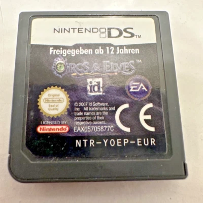 Orcs & Elves Nintendo DS 2007 (solo carrito) (limpio/probado) Foto 1 de 4