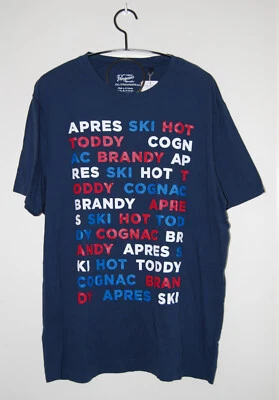 NUEVO CON ETIQUETAS Camiseta The Penguin Para Hombre Azul Marino Después del Esquí SS Cuello Redondo Talla 2XL Foto 1 de 4