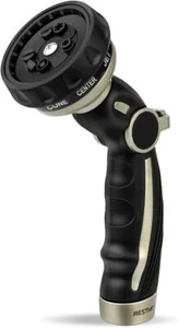 RESTMO Ugello Tubo Resistente, Spruzzatore Tubo Acqua Metallo per Giardino, 9 Spra Nero - Foto 1 di 1