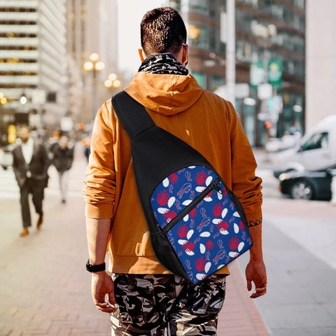 Buffalo Bills Print Crossbody Bag One Shoulder Travel Bag Portable Backpack Cover