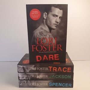 4 x Lori Foster Books Edge Of Honour Dare Trace Jackson Spencer PB Bundle Lot