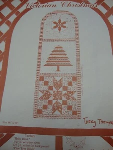 VICTORIAN CHRISTMAS Wall Hanging sew PATTERN Quilting Sewing Church Window - Picture 1 of 2