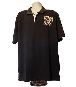 NFL Vintage Collection Reebok Polo Shirt 2XL Black Short Sleeve Football Cotton - Picture 1 of 8