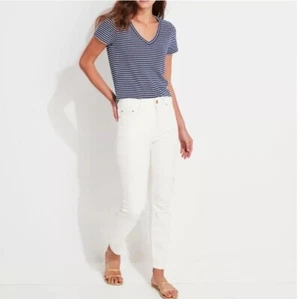 $79 Vineyard Vines Size 32 High Rise Skinny Ankle Denim Jeans White Cap Womens - Picture 1 of 4