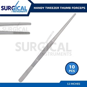 10 Pcs Handy 12" Inch Extra-Long Tweezers Instruments Forceps German Grade - Picture 1 of 7