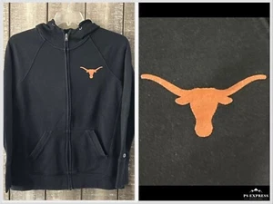 Texas Longhorns Champion Hoodie Sweatshirt Full Zip Terry Cotton Womens Large - Picture 1 of 9