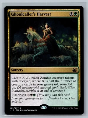Magic MTG Innistrad: Midnight Hunt Ghoulcaller's Harvest #225/277 TCG CCG - Image 1 of 2