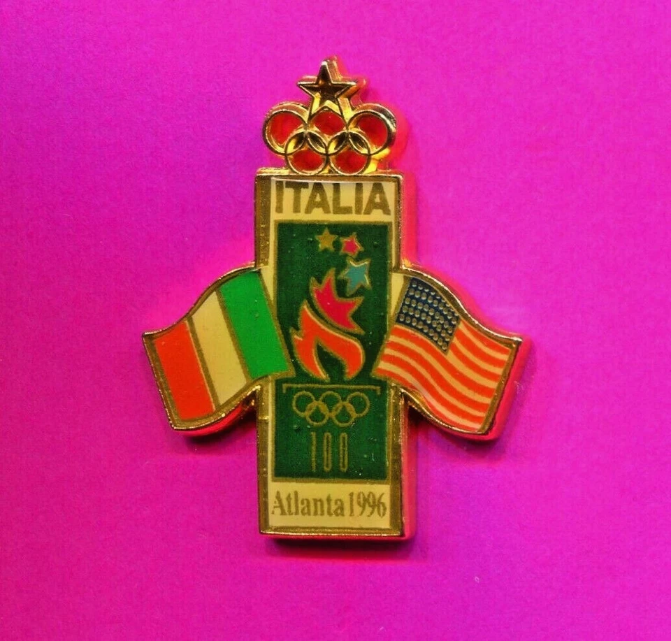 1996 年意大利奥运会别针 NOC 意大利徽章国家奥林匹克委员会别针  — 第 1/1 张图片
