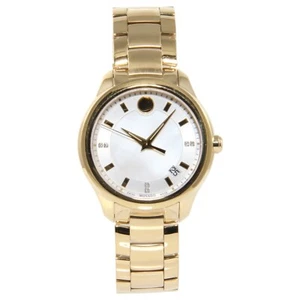 Movado Bellina 36mm Gold Tone Steel PVD MOP Dial Quartz Ladies Watch 0606980 - Picture 1 of 5