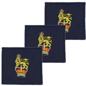 BRITISH ARMY GENERAL STAFF TRF - UK LAND - MOD -LION ON BLUE BACKGROUND - Picture 1 of 2