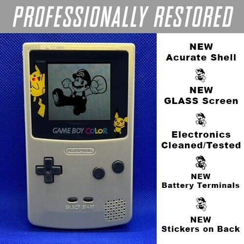 MINT Pokemon Pikachu GameBoy Advance System Yellow & Blue Nintendo GBA Game  boy 45496712877