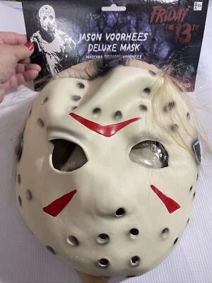 Jason Voorhees Mask Deluxe Friday The 13th Full Halloween New Line Production - Image 1 of 4