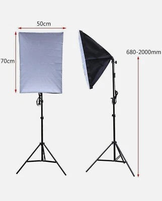 Abeststudio 135W Continuous Lighting Kit 20"x28"/50x70cm Softbox Parts Only - Image 1 of 4