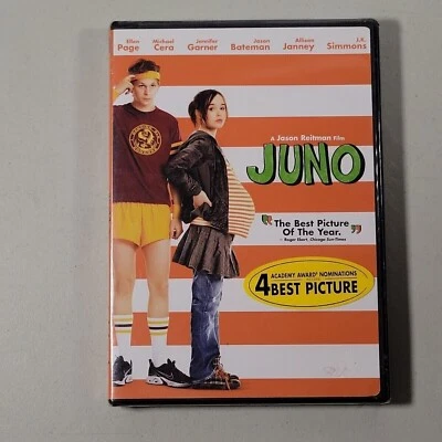 JUNO DVD NEW Sealed 2007 Comedy Drama Ellen Page Michael Cera - Image 1 of 4